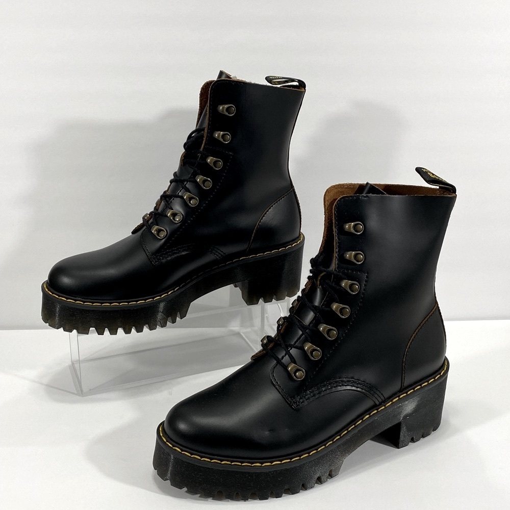 New Dr Martens Leona vintage smooth leather boots - Picture 11 of 14
